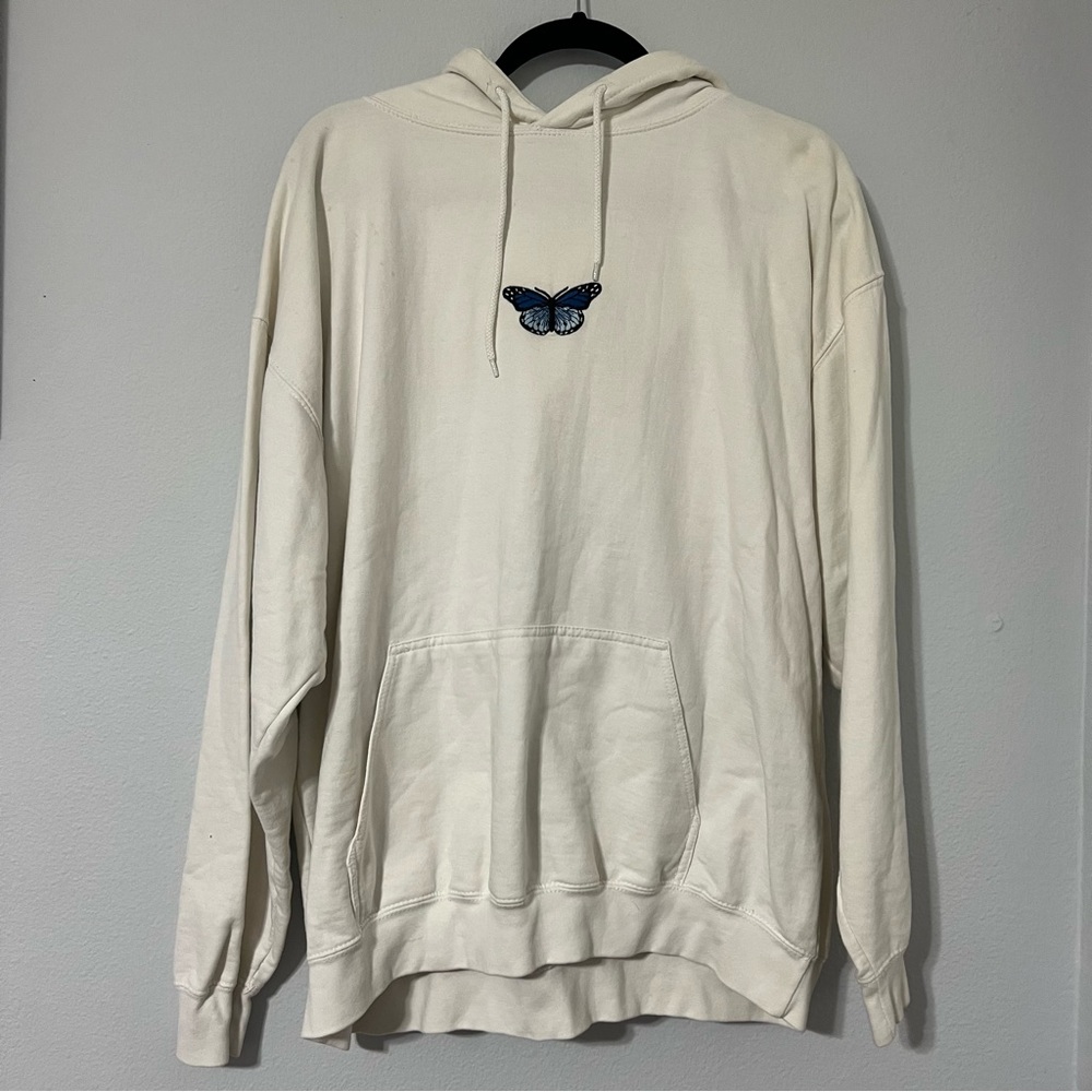white butterfly hoodie